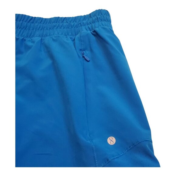 LAYER8 SZ XL Bright Blue Women's Circuit Short 2.0 Athletic Shorts w/Bike Liner - Picture 4 of 10
